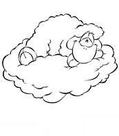 coloriage vanillivi sur son nuage